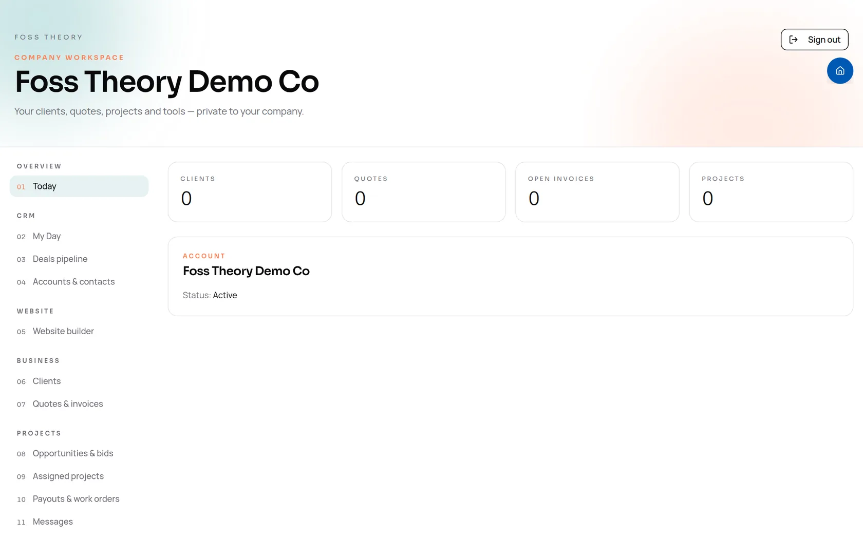 The Company CRM, live